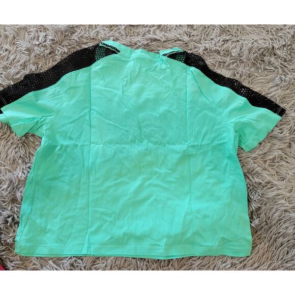 Victoria's secret Pink Small green short sleeve crop top mesh - Picture 2 of 6
